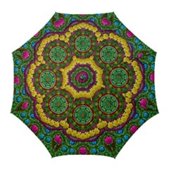 Bohemian Chic In Fantasy Style Golf Umbrellas by pepitasart