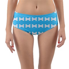 Dog Bone Background Dog Bone Pet Reversible Mid-waist Bikini Bottoms by Celenk