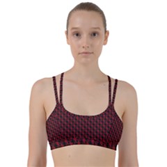 Black And Red Quilted Design Line Them Up Sports Bra by SageExpress