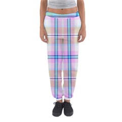 Pink And Yellow Plaid Women s Jogger Sweatpants by allthingseveryone