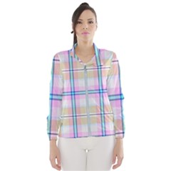 Pink And Yellow Plaid Wind Breaker (Women)