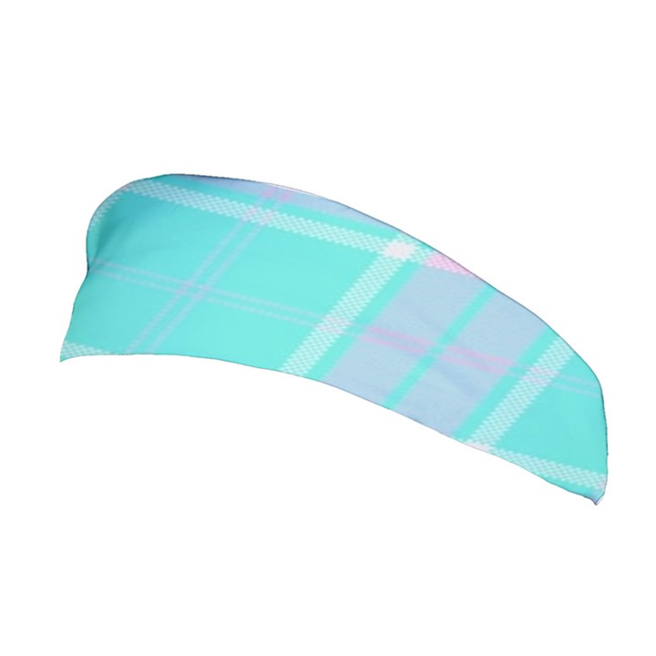 Blue And Pink Pastel Plaid Stretchable Headband