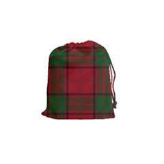 Red And Green Tartan Plaid Drawstring Pouches (small)  by allthingseveryone