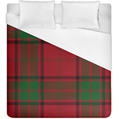 Red And Green Tartan Plaid Duvet Cover (king Size) by allthingseveryone