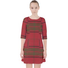 Red And Green Tartan Plaid Pocket Dress by allthingseveryone