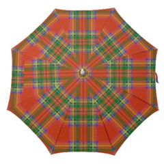 Orange And Green Plaid Straight Umbrellas