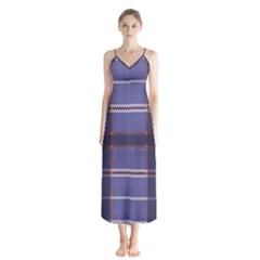 Purple Heather Plaid Button Up Chiffon Maxi Dress by allthingseveryone