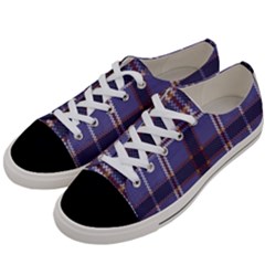 Purple Heather Plaid Women s Low Top Canvas Sneakers by allthingseveryone