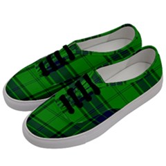 Green And Blue Plaid Men s Classic Low Top Sneakers by allthingseveryone