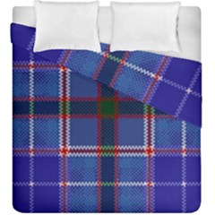 Blue Heather Plaid Duvet Cover Double Side (king Size) by allthingseveryone