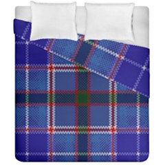 Blue Heather Plaid Duvet Cover Double Side (california King Size) by allthingseveryone