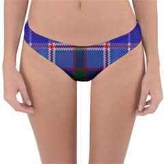 Blue Heather Plaid Reversible Hipster Bikini Bottoms by allthingseveryone