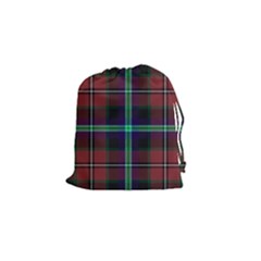 Purple And Red Tartan Plaid Drawstring Pouches (small)  by allthingseveryone