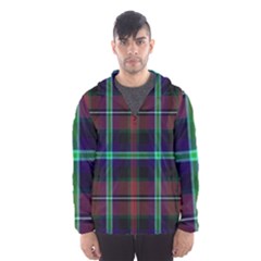 Purple And Red Tartan Plaid Hooded Wind Breaker (men)