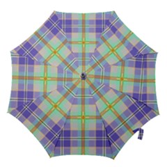 Blue And Yellow Plaid Hook Handle Umbrellas (Small)