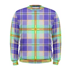 Blue And Yellow Plaid Men s Sweatshirt