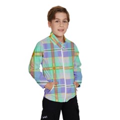 Blue And Yellow Plaid Wind Breaker (Kids)