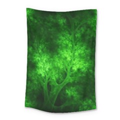 Artsy Bright Green Trees Small Tapestry by allthingseveryone