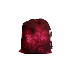 Artsy Red Trees Drawstring Pouches (small)  by allthingseveryone