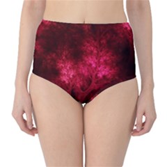 Artsy Red Trees High-waist Bikini Bottoms