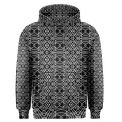 Black And White Ethnic Pattern Men s Pullover Hoodie by dflcprints