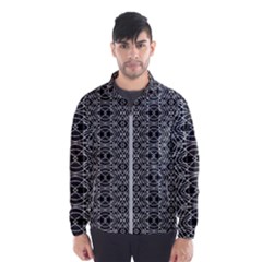 Black And White Ethnic Pattern Wind Breaker (men) by dflcprints