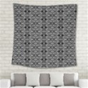 Black And White Ethnic Pattern Square Tapestry (Large) View2