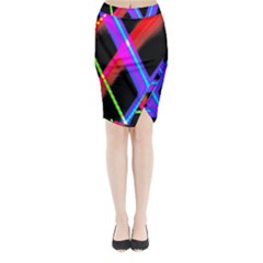 Xmas Light Paintings Midi Wrap Pencil Skirt by Celenk