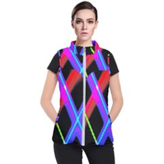 Xmas Light Paintings Women s Puffer Vest by Celenk