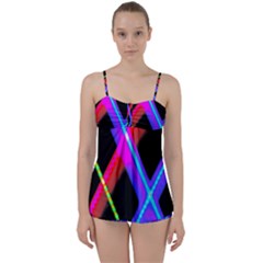 Xmas Light Paintings Babydoll Tankini Set by Celenk