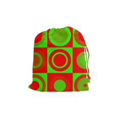 Redg Reen Christmas Background Drawstring Pouches (medium) 