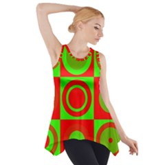 Redg Reen Christmas Background Side Drop Tank Tunic by Celenk