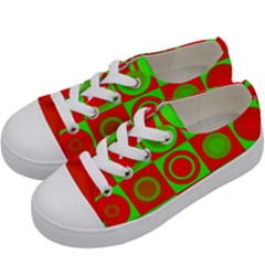 Redg Reen Christmas Background Kids  Low Top Canvas Sneakers by Celenk