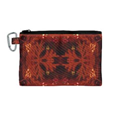 Red Abstract Canvas Cosmetic Bag (medium)