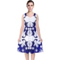 The Effect Of Light  Very Vivid Colours  Fragment Frame Pattern V-Neck Midi Sleeveless Dress  View1