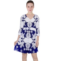 The Effect Of Light  Very Vivid Colours  Fragment Frame Pattern Ruffle Dress