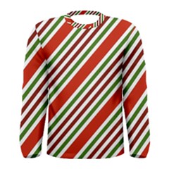 Christmas Color Stripes Men s Long Sleeve Tee by Celenk