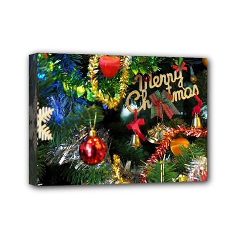 Decoration Christmas Celebration Gold Mini Canvas 7  X 5  by Celenk