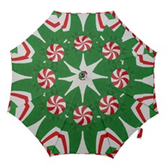 Candy Cane Kaleidoscope Hook Handle Umbrellas (large) by Celenk