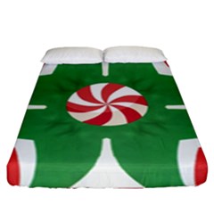 Candy Cane Kaleidoscope Fitted Sheet (king Size) by Celenk