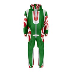 Candy Cane Kaleidoscope Hooded Jumpsuit (kids) by Celenk