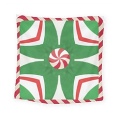 Candy Cane Kaleidoscope Square Tapestry (small) by Celenk