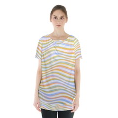 Art Abstract Colorful Colors Skirt Hem Sports Top by Celenk