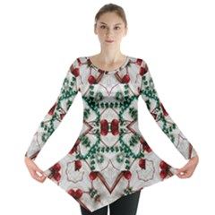 Christmas Paper Long Sleeve Tunic 