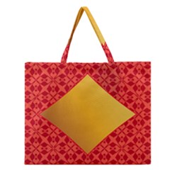 Christmas Card Pattern Background Zipper Large Tote Bag by Celenk