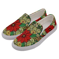 Calsidyrose Groovy Christmas Men s Canvas Slip Ons by Celenk