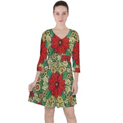 Calsidyrose Groovy Christmas Ruffle Dress