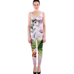 Wonderful Flowers, Soft Colors, Watercolor Onepiece Catsuit by FantasyWorld7