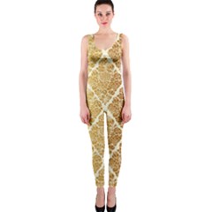 Vintage,gold,damask,floral,pattern,elegant,chic,beautiful,victorian,modern,trendy Onepiece Catsuit