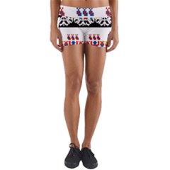 Bulgarian Folk Art Folk Art Yoga Shorts